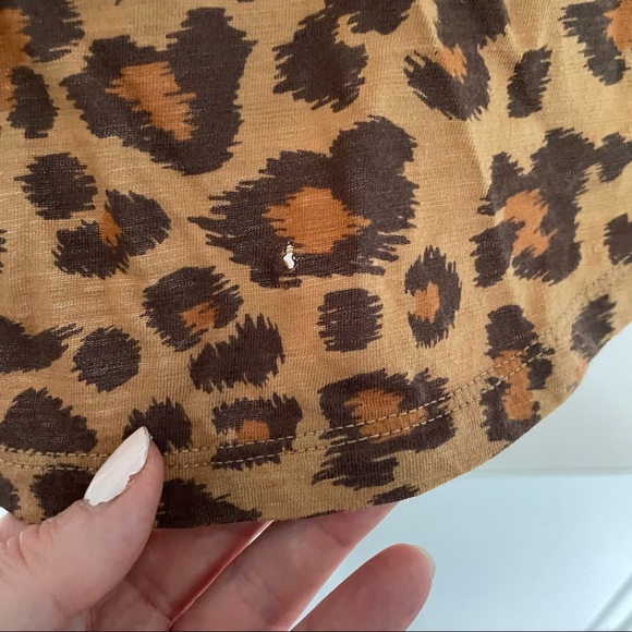 Cheetah Leopard Animal Print Tee T-Shirt Brown - Picture 4 of 6